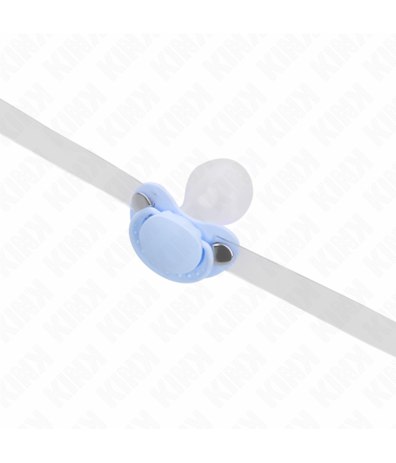 Kink - mordaza forma chupete 5.5 x 4 cm celeste ajustable 43-60 cm