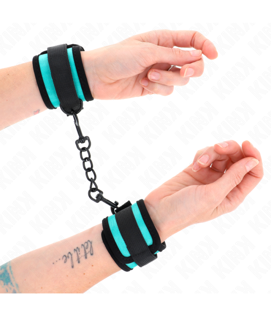 Kink - muÑequeras negro-azul ajustable 18-32 cm x 5 cm