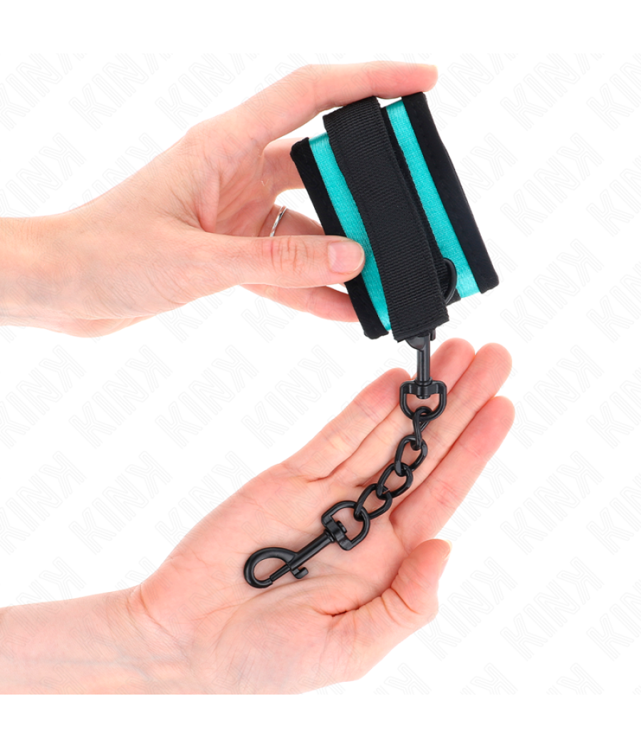 Kink - muÑequeras negro-azul ajustable 18-32 cm x 5 cm