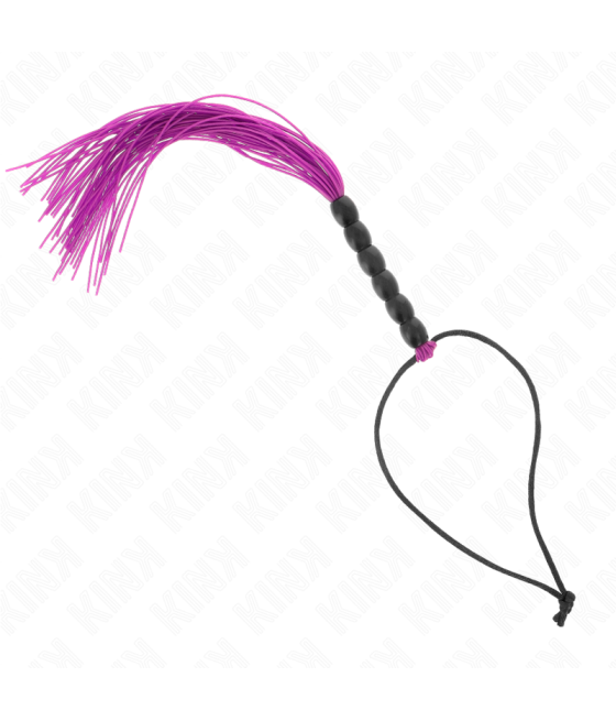 Kink - mini lÁtigo de silicona con agarre 6 bolas morado 26 cm
