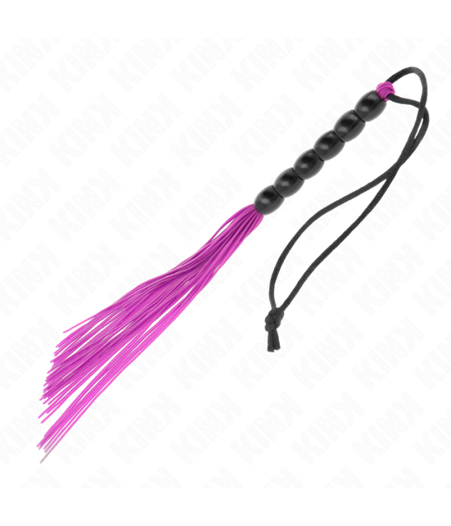 Kink - mini lÁtigo de silicona con agarre 6 bolas morado 26 cm