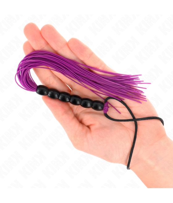 Kink - mini lÁtigo de silicona con agarre 6 bolas morado 26 cm