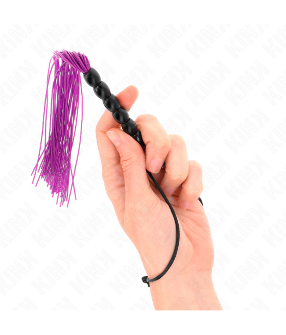 Kink - mini lÁtigo de silicona con agarre 6 bolas morado 26 cm