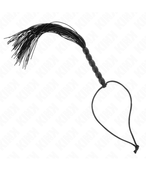 Kink - mini lÁtigo de silicona con agarre 6 bolas negro 26 cm