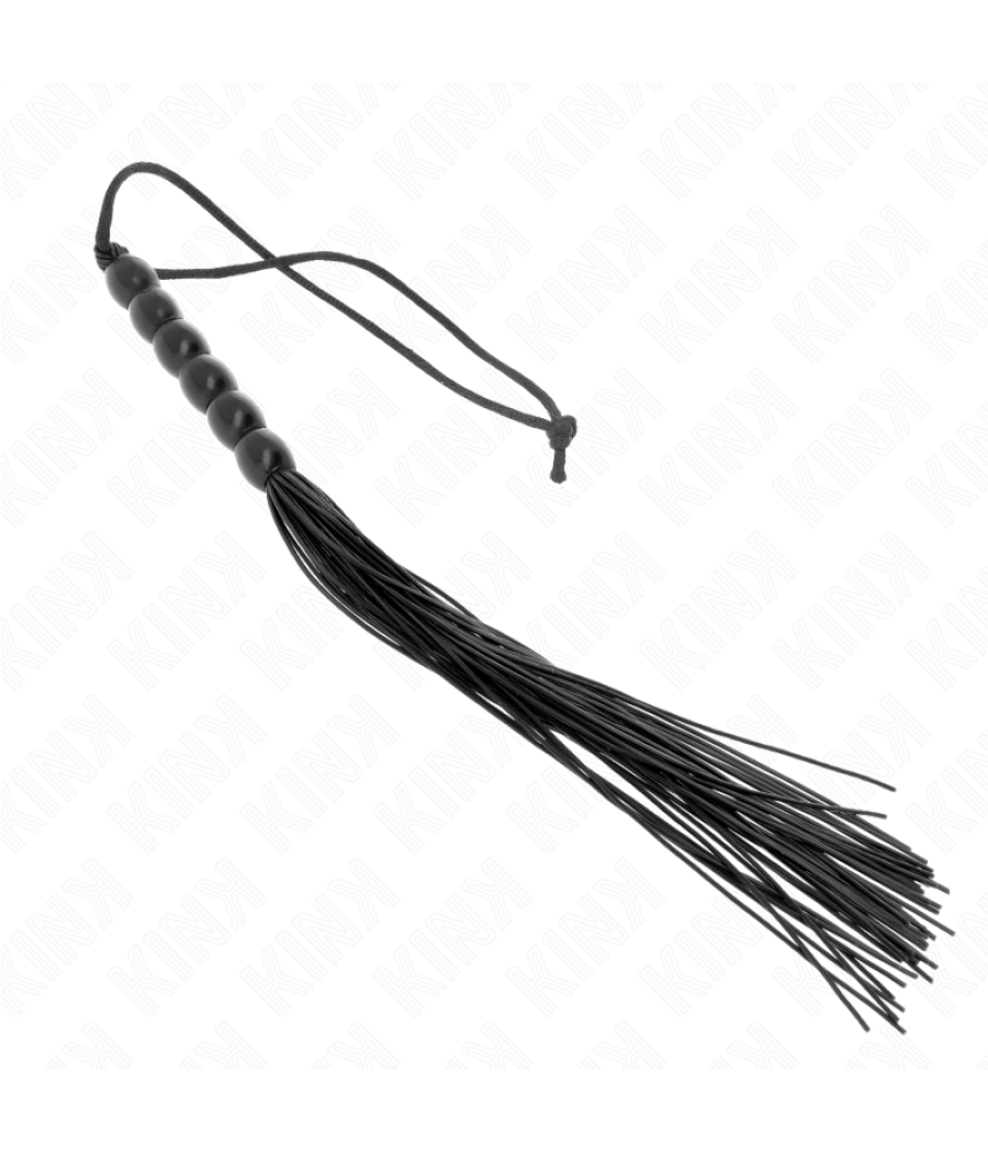 Kink - mini lÁtigo de silicona con agarre 6 bolas negro 26 cm