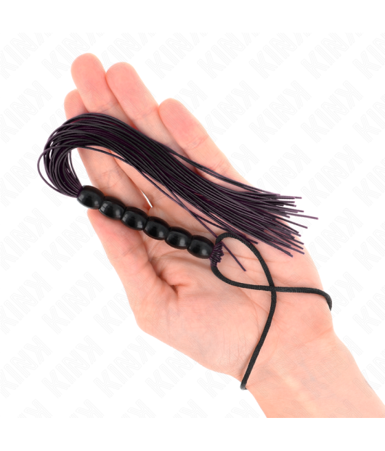 Kink - mini lÁtigo de silicona con agarre 6 bolas negro 26 cm