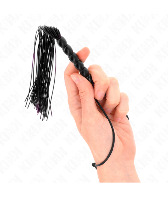 Kink - mini lÁtigo de silicona con agarre 6 bolas negro 26 cm