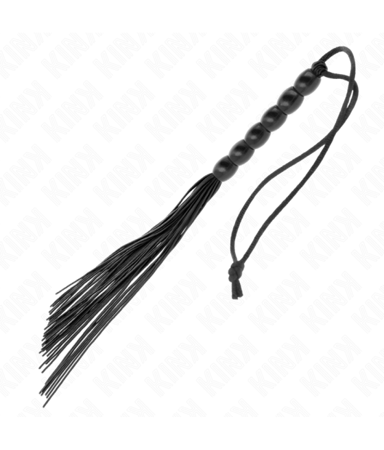Kink - mini lÁtigo de silicona con agarre 6 bolas negro 26 cm