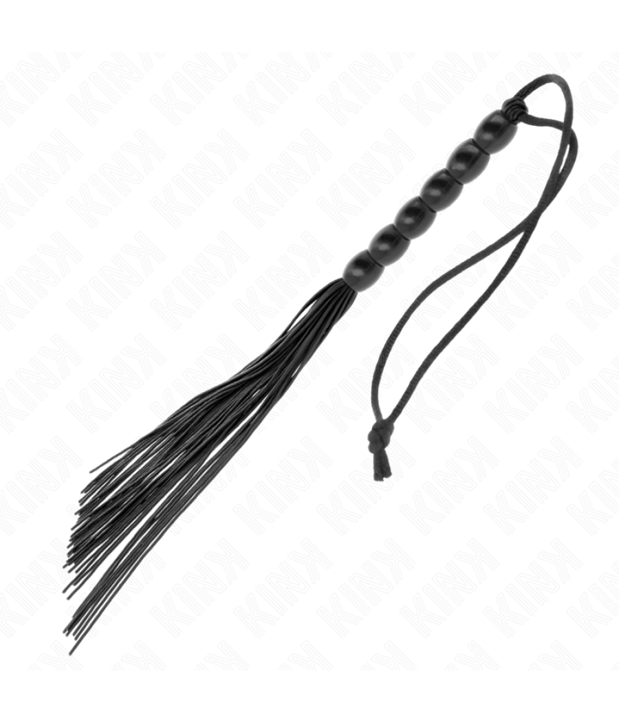 Kink - mini lÁtigo de silicona con agarre 6 bolas negro 26 cm
