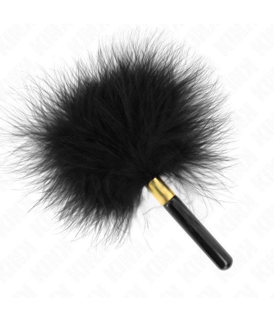 Kink - plumas para cosquillas metal dorado negra 18 cm