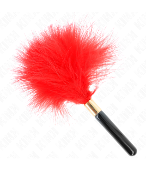 Kink - plumas para cosquillas metal dorado rojo 18 cm