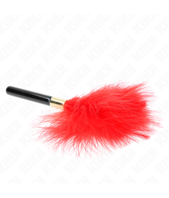 Kink - plumas para cosquillas metal dorado rojo 18 cm