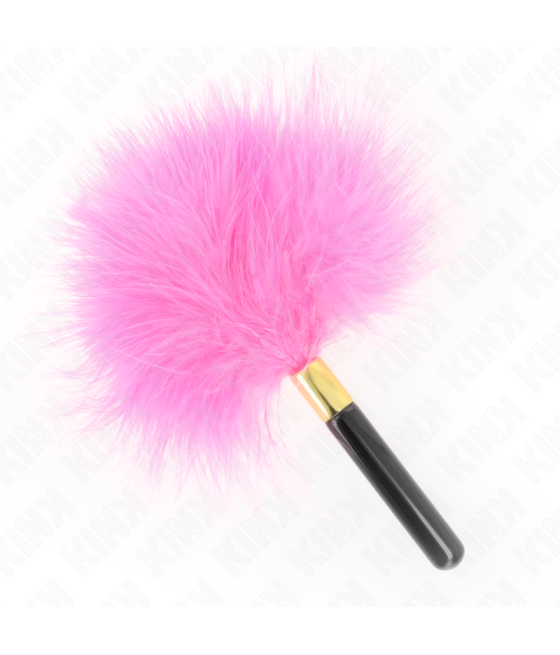 Kink - plumas para cosquillas metal dorado fucsia 18 cm