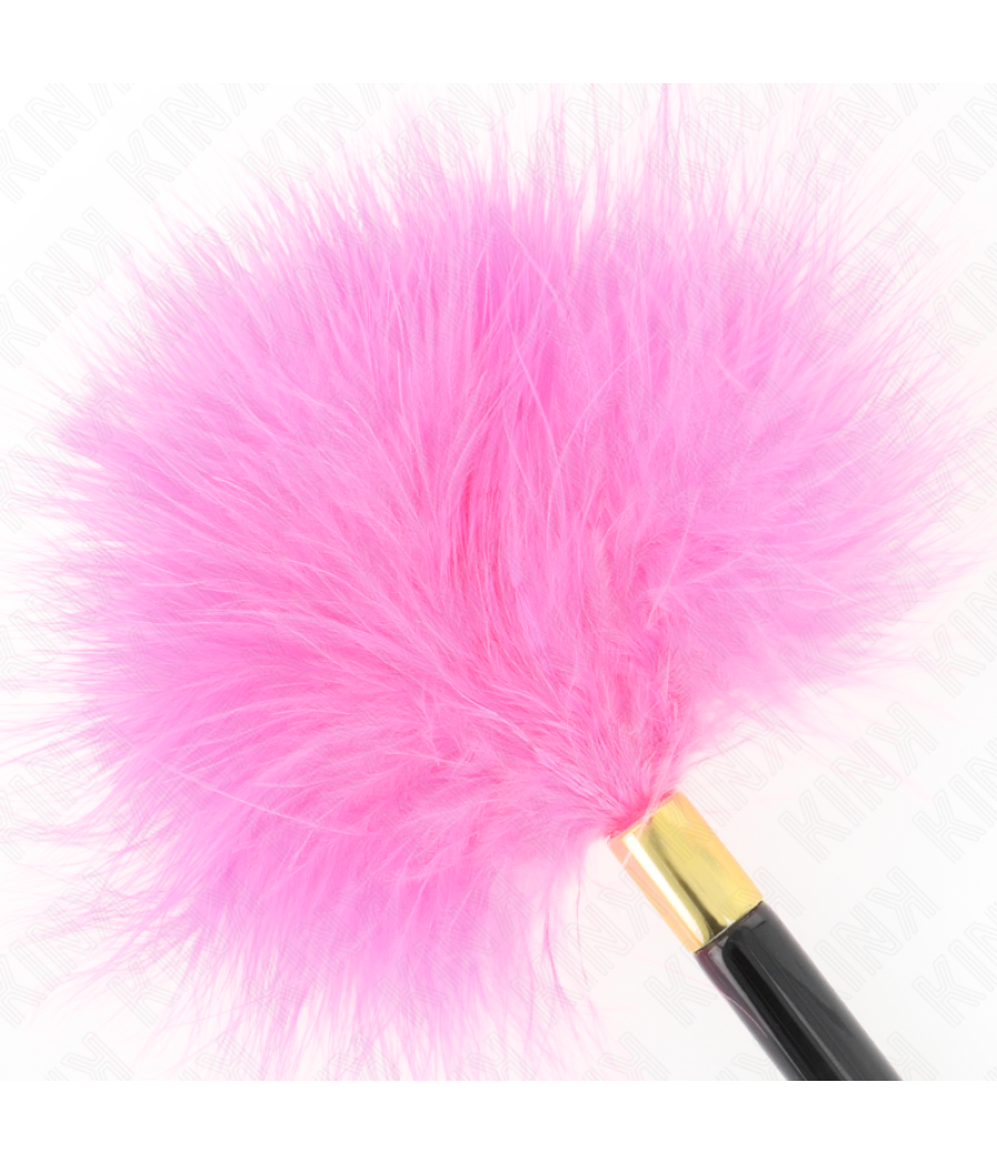 Kink - plumas para cosquillas metal dorado fucsia 18 cm