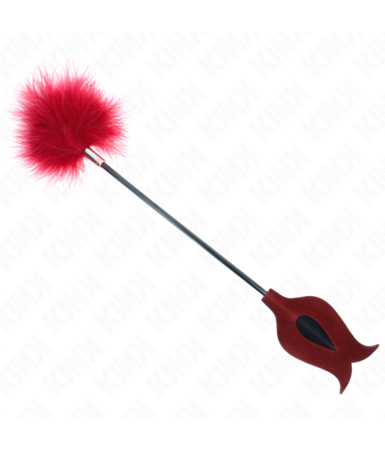 Kink - plumas para cosquillas con paleta forma de rosa 38 cm