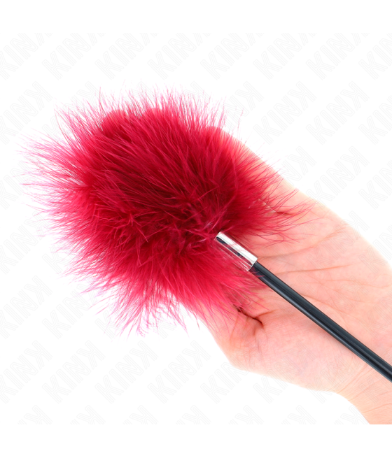 Kink - plumas para cosquillas con paleta forma de rosa 38 cm