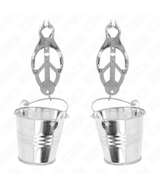 Kink - pinzas para pezones estilo japonÉs con cubos plateado