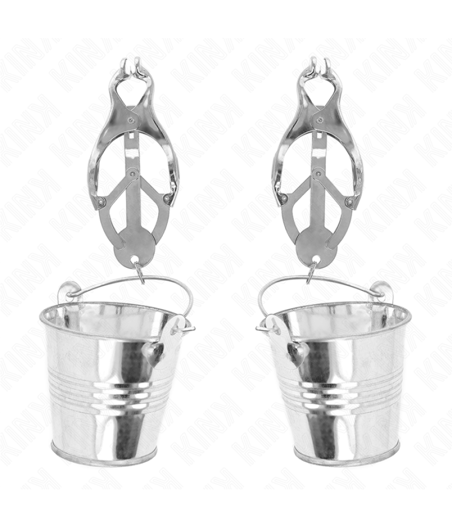 Kink - pinzas para pezones estilo japonÉs con cubos plateado