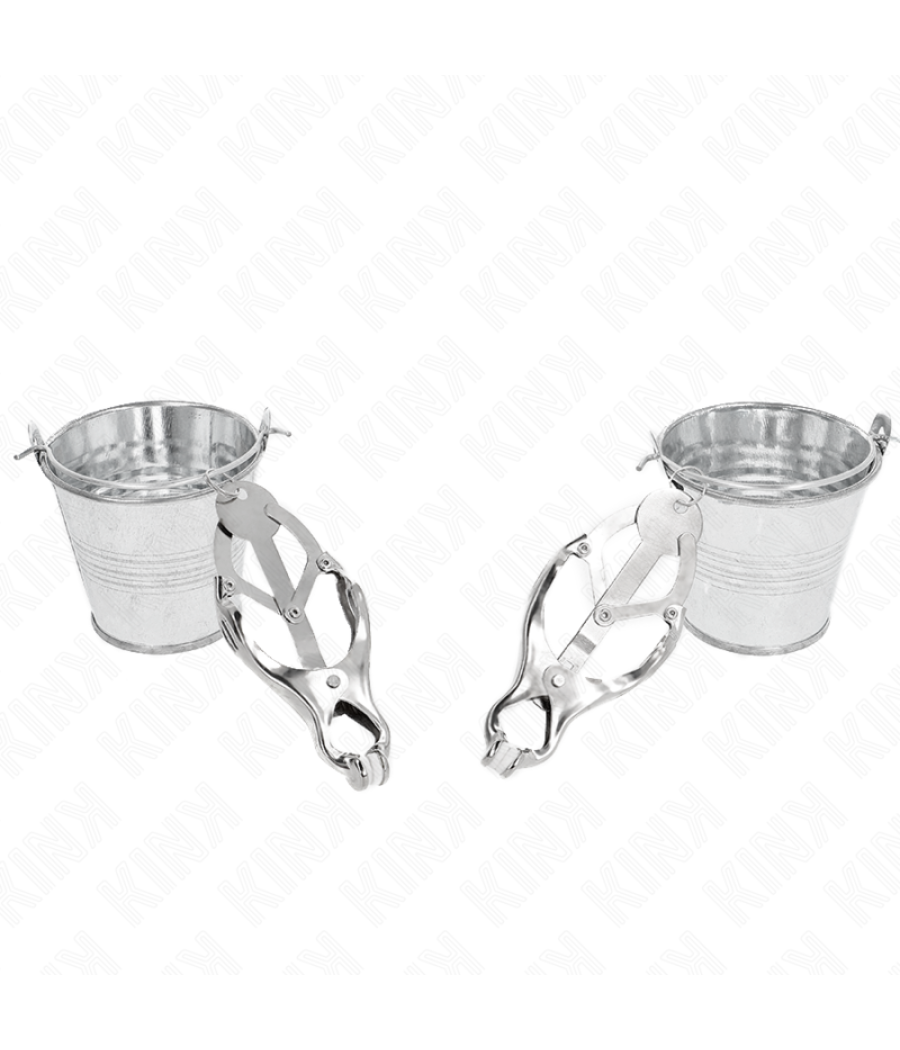 Kink - pinzas para pezones estilo japonÉs con cubos plateado