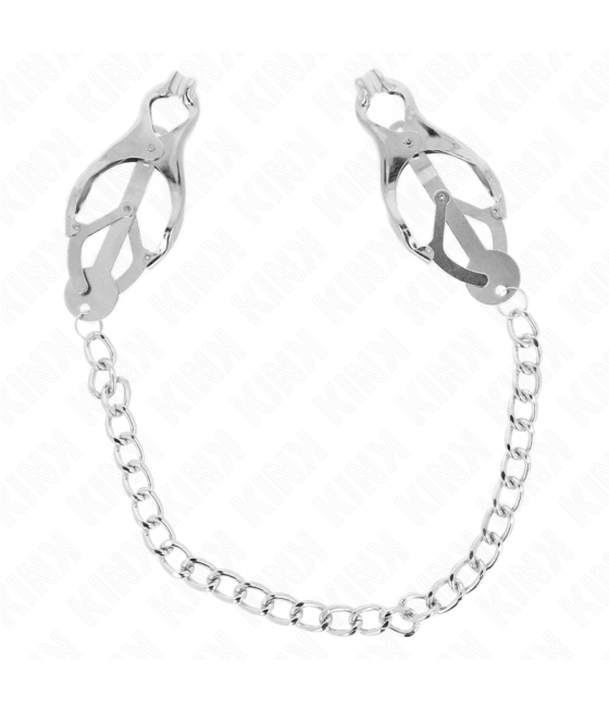 Kink - pinzas para pezones estilo japonÉs con cadena plateado 30 cm