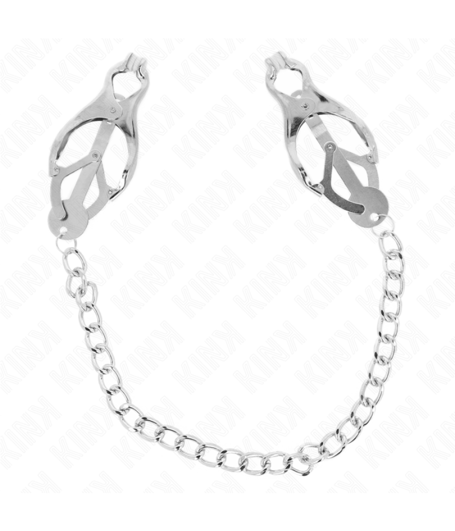 Kink - pinzas para pezones estilo japonÉs con cadena plateado 30 cm