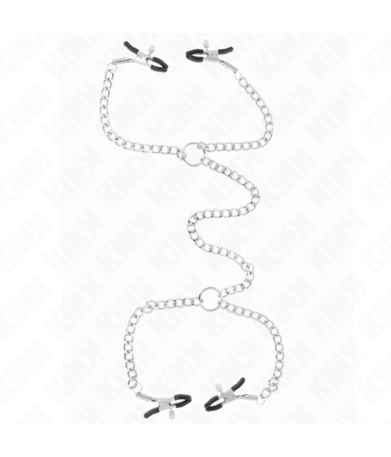 Kink - pinzas para pezones doble 32 cm con cadenas 14 cm