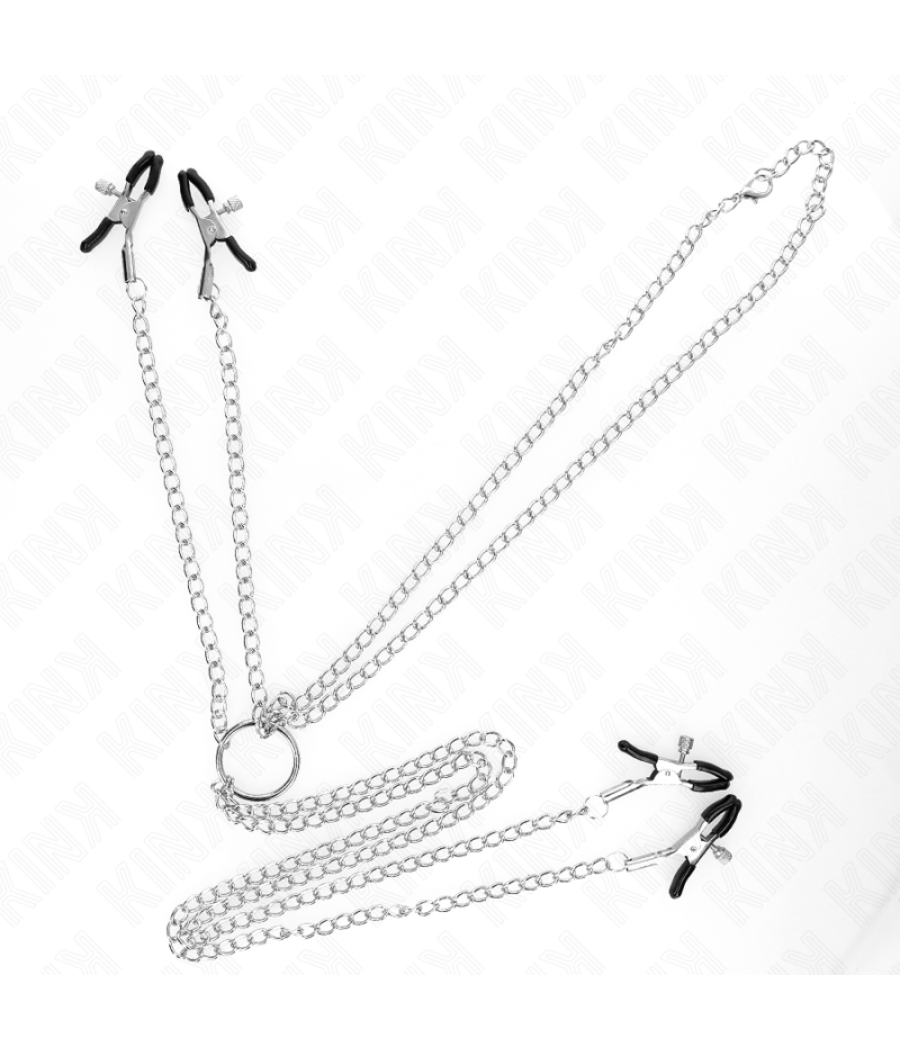 Kink - pinzas para pezones y clÍtoris 4 enganches ajustable plateado