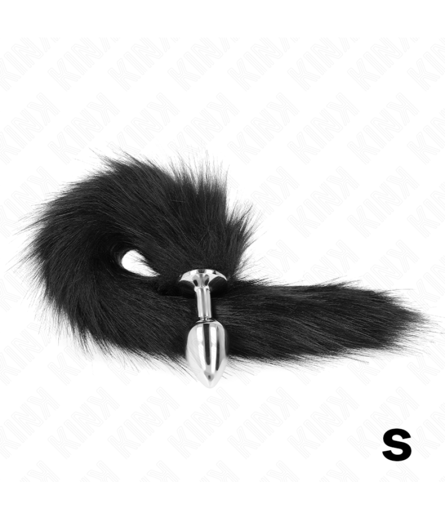Kink - plug anal talla s 7 x 3 cm con cola sintÉtica 40 cm negro