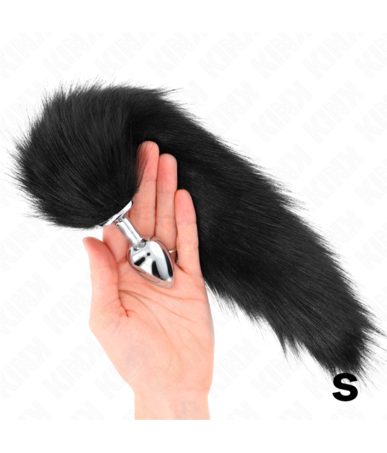 Kink - plug anal talla s 7 x 3 cm con cola sintÉtica 40 cm negro