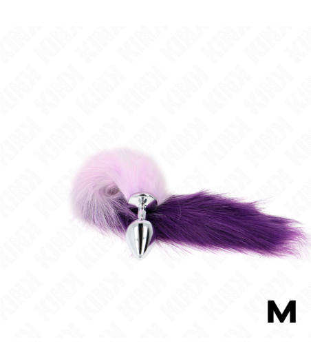 Kink - plug anal talla m 8 x 3.5 cm con cola sintÉtica 40 cm violeta