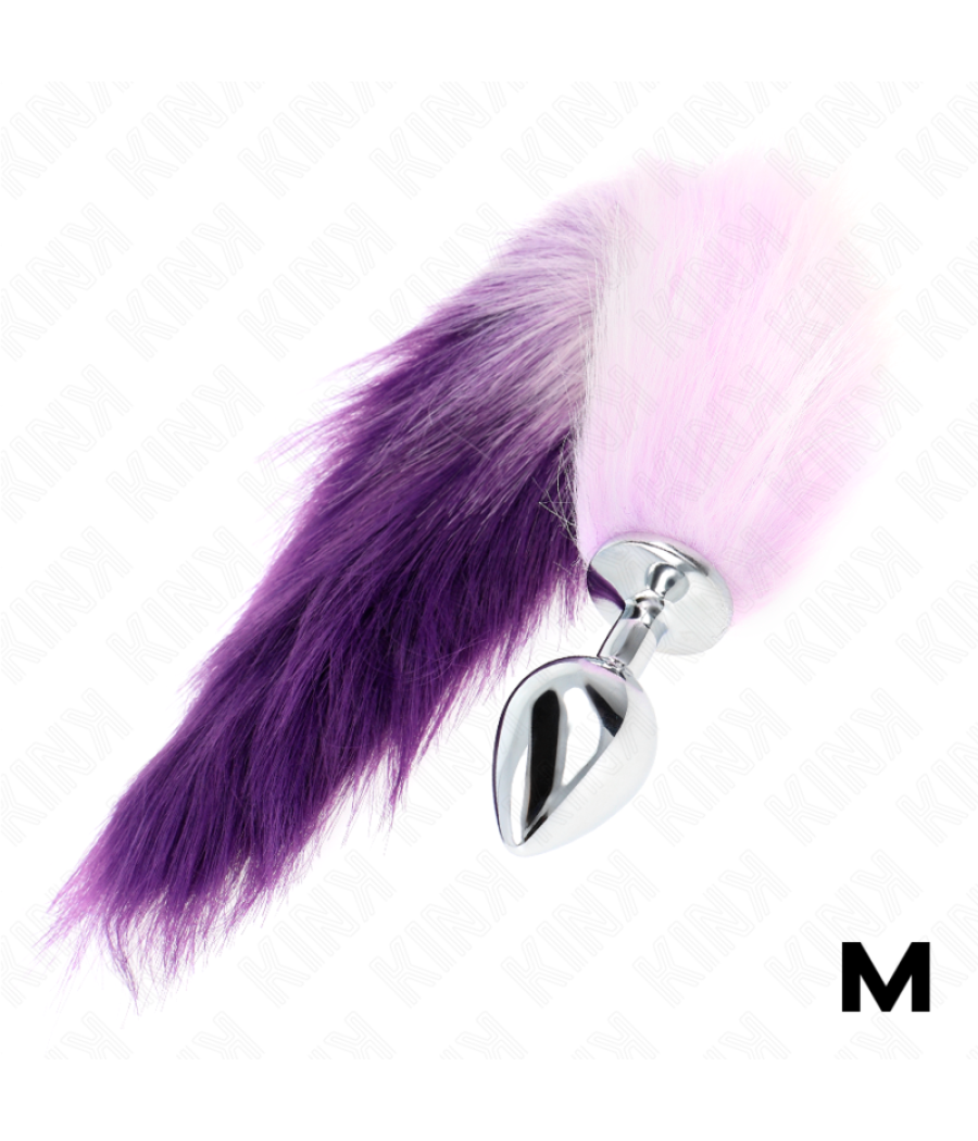 Kink - plug anal talla m 8 x 3.5 cm con cola sintÉtica 40 cm violeta