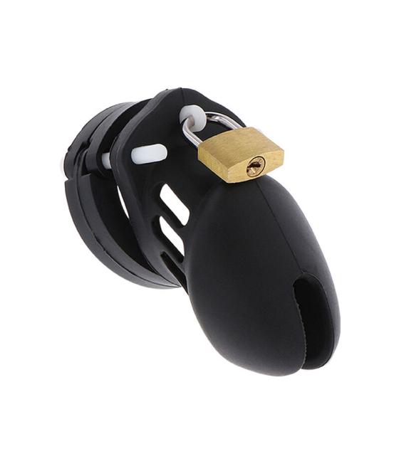 Hidden desire - extreme jaula de castidad silicona talla s negro