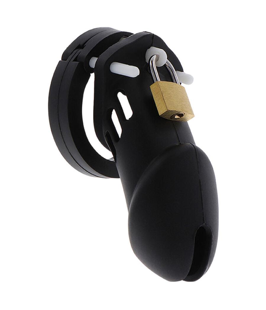 Hidden desire - extreme jaula de castidad silicona talla l negro