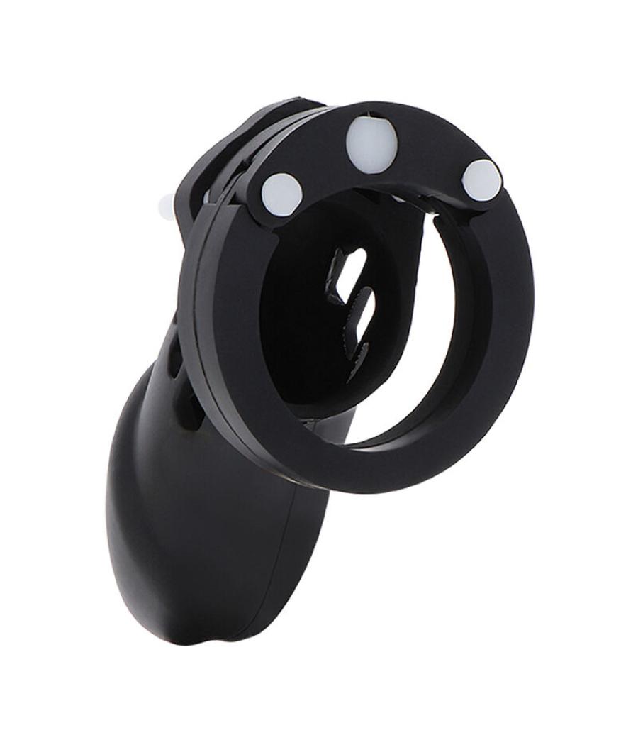 Hidden desire - extreme jaula de castidad silicona talla l negro