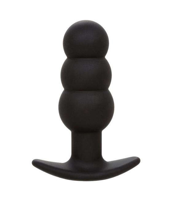 Calexotics - rock bottom plug anal con cuentas 10 vibraciones silicona negro