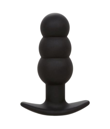 Calexotics - rock bottom plug anal con cuentas 10 vibraciones silicona negro