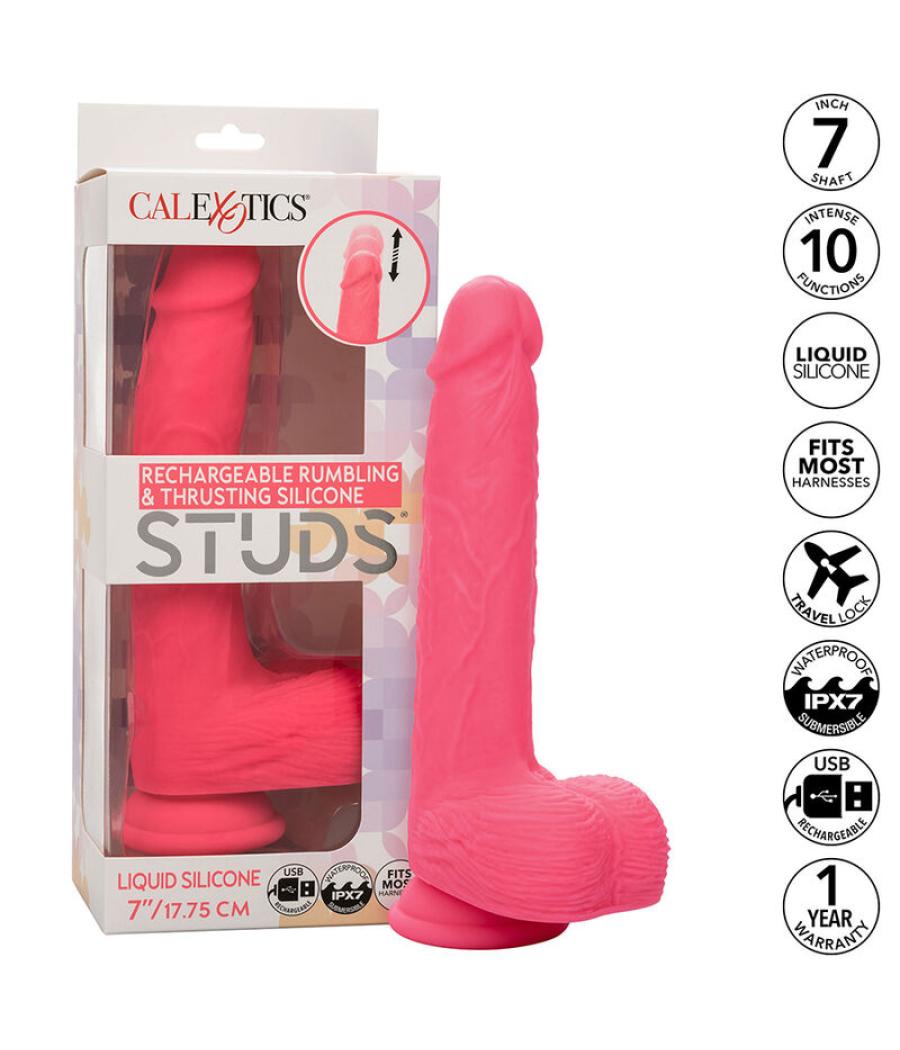 Calexotics - studs vibrador realÍstico 10 vibraciones y rosa