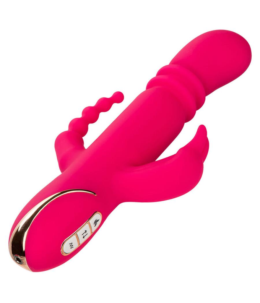 Calexotics - jack fantasy triple vibrador calentable rabbit rosa