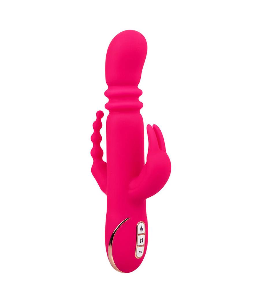 Calexotics - jack fantasy triple vibrador calentable rabbit rosa