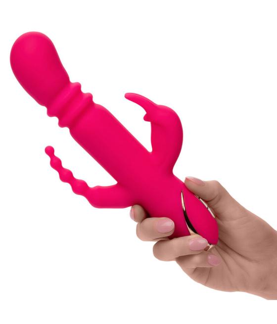 Calexotics - jack fantasy triple vibrador calentable rabbit rosa