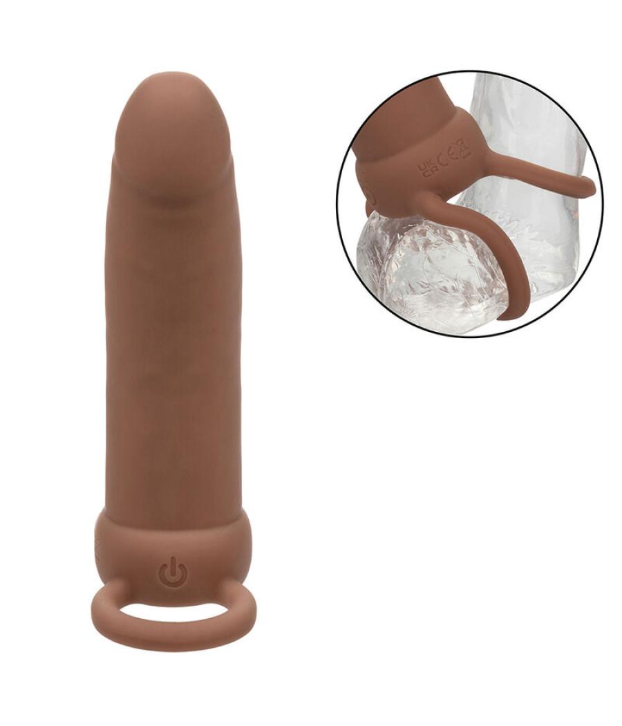 Calexotics - maxx doble penetrador grueso 10 vibraciones mulato
