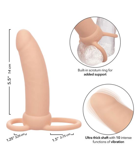 Calexotics - maxx doble penetrador grueso 10 vibraciones natural
