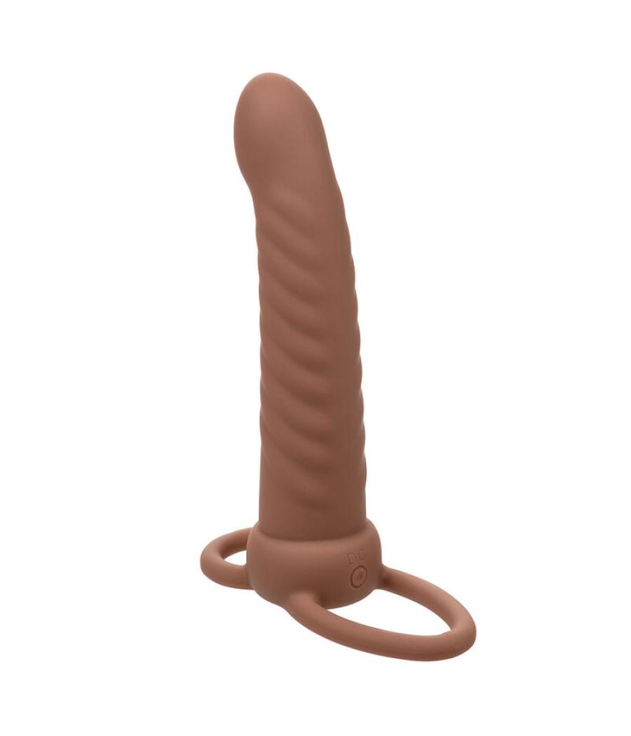 Calexotics - maxx doble penetrador acanalado 10 vibraciones mulato