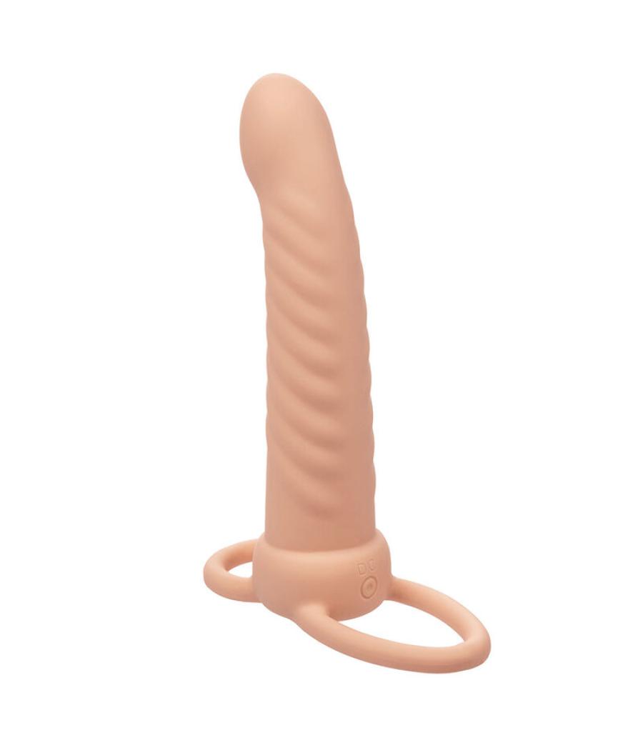 Calexotics - maxx doble penetrador acanalado 10 vibraciones natural