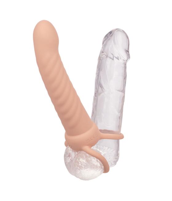 Calexotics - maxx doble penetrador acanalado 10 vibraciones natural
