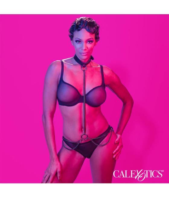 Calexotics - euphoria collar halter y correa con cadena