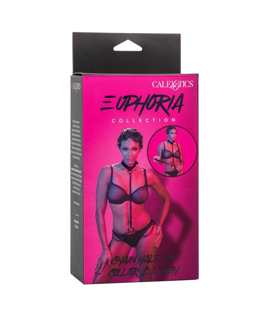 Calexotics - euphoria collar halter y correa con cadena