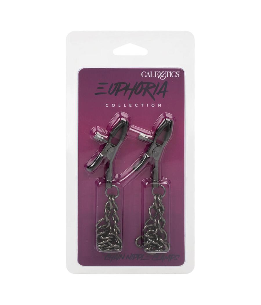 Calexotics - euphoria pinzas pezones con cadena 14,5 cm