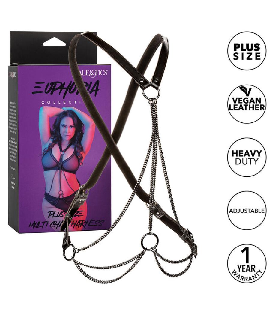 Calexotics - euphoria arnÉs de mÚltiples cadenas premium talla plus