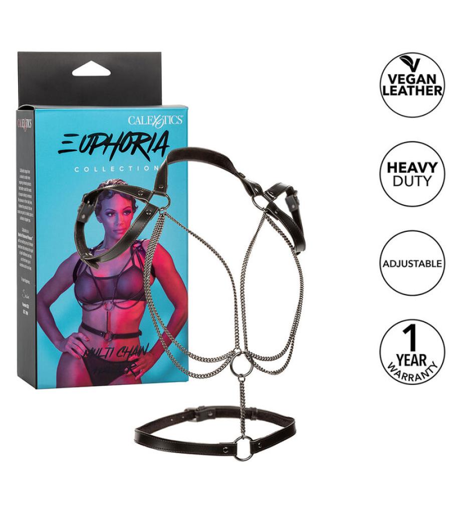 Calexotics - euphoria arnÉs estilo cabestro con mÚltiples cadenas premium